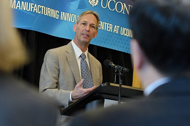 Pratt & Whitney COO Paul Adams      Pratt & Whitney COO Paul Adams speaking at the University of Connecticut. - Ariel Dowski ’14 (CLAS)/UConn Photo, via ucomm.edu/blog