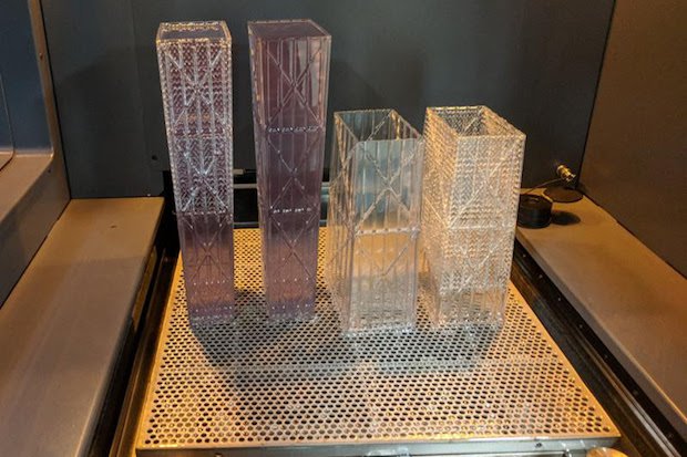 UnionTech Chicago Tunnel models      The solid infill and hollowed models of the Chicago Hancock Tower pre-assembly.