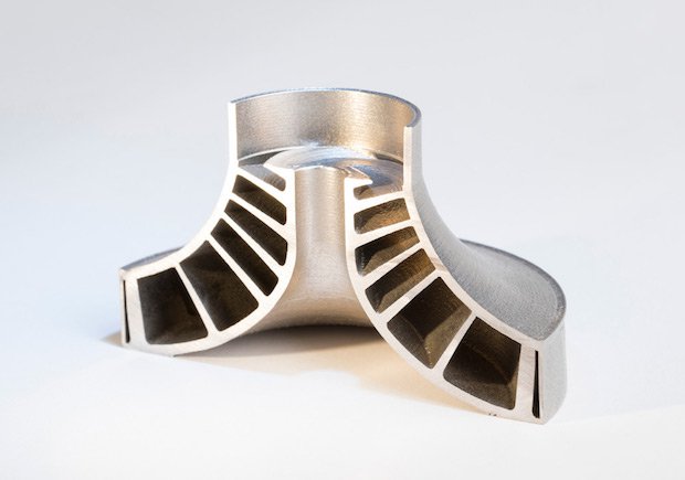 Velo3D      Shrouded Impeller printed without supports on the Sapphire System. - Velo3D