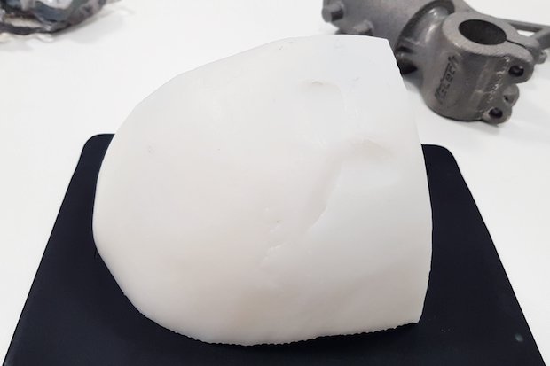 WMG Skull      A 3D print of a skull segment with hammer and spanner imprints.