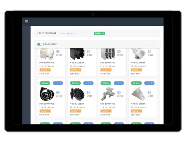 AMFG's tablet-optimised post production page      AMFG's tablet-optimised software. - AMFG