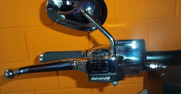 Midland Choppers turn signals      Turn signals on a Midland Choppers motorcycle.