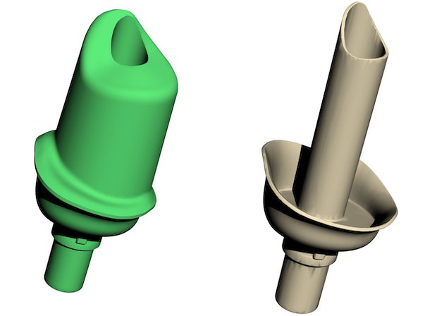 GE Add dental abutment      Standard abutment (green) vs. EAP abutment. - Prof. Dr. Mario Kern