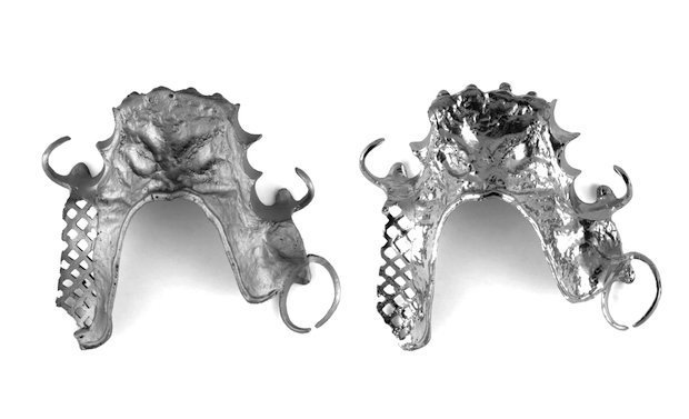 DLyte electropolishing      Dental parts before and after electropolishing.
