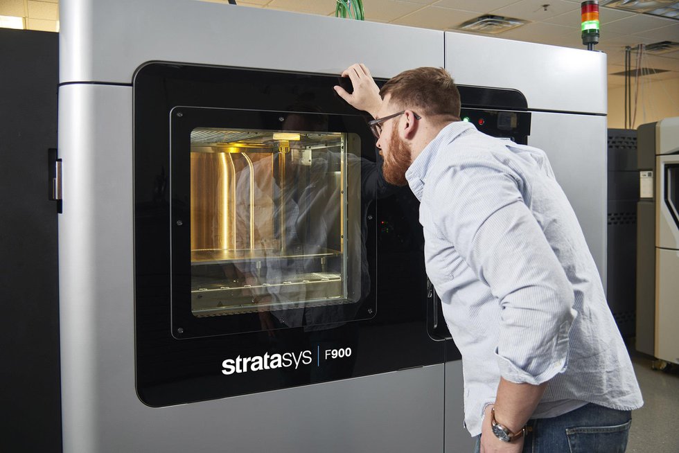 Stratasys F900      Solvay to develop new high-performance materials for exclusive use in Stratasys F900 3D printers.