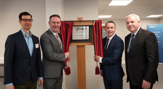 Ntron Gas Measurement facility launch      Left to right: Jesse Feldman, Battery Ventures; David Beirne, MD of Ntron Ltd; Damien English TD, Minister of State at the Department of Housing,...