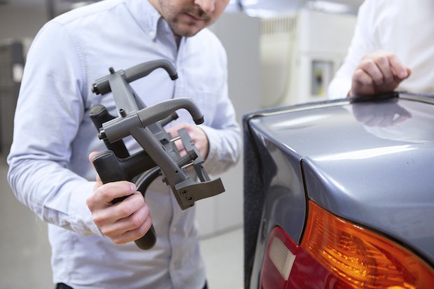 BMW jigs and fixtures      BMW has realised a 57% cost saving with 3D printed jigs and fixtures. - Ryan Lodermeier