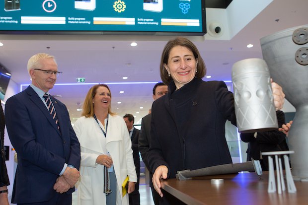 GE Additive NSW Australia      NSW Government Premier Gladys Berejiklian tours GE Additive’s CEC Munich as part of an MoU signing ceremony. - #saskianathaliebetz