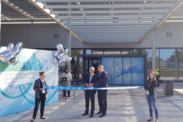 HP Schell Pastor BCN      Ramon Pastor and Christoph Schell cut the ribbon at HP's new Centre of Excellence in Barcelona this summer. - TCT Magazine
