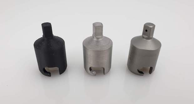 Shukla Medical Markforged      Helicopter sockets, which allow total screw construct removal, were prototyped to allow orthopaedic surgeons to test form and fit of the entire surgical tool...