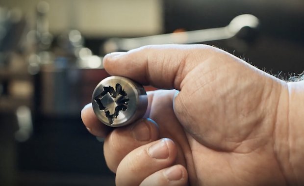 Ford wheel lock featuring unique pattern derived from driver's voice. (Credit: EOS)