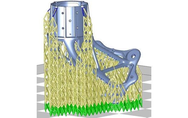 3D Systems 3DXpert for SOLIDWORKS automatic support generation      Automatic support generation in 3DXpert for SOLIDWORKS 15.