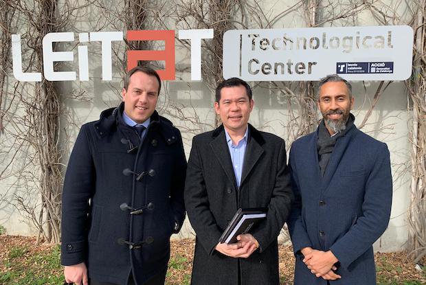 Leitat TWI      Left to right: Dirk Saseta Krieg, Projects Director, Leitat, Tat-Hean Gan, Director of Innovation and Skills, TWI and Amro Satti, Proposal Manager, Leitat.