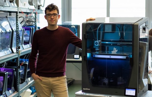 Eric Pallarés, Chief Technology Officer at BCN3D with the Epsilon 3D printer.