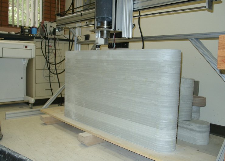 Three foot wall built with Contour Crafting technology. - CC Corp