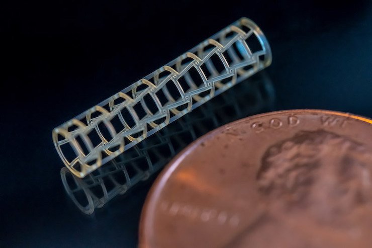 Boston Micro Fab stent      Cardiovascular stent printed with PµSL technology. - Hand-out Boston Micro Fabrication