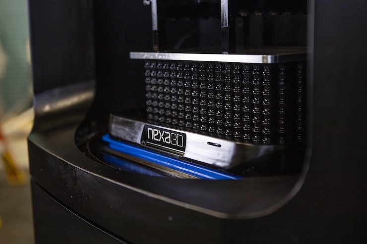 Belt pulleys printed on the NXE400 platform with xCE-Black material.      Belt pulleys printed on the NXE400 platform with xCE-Black material.