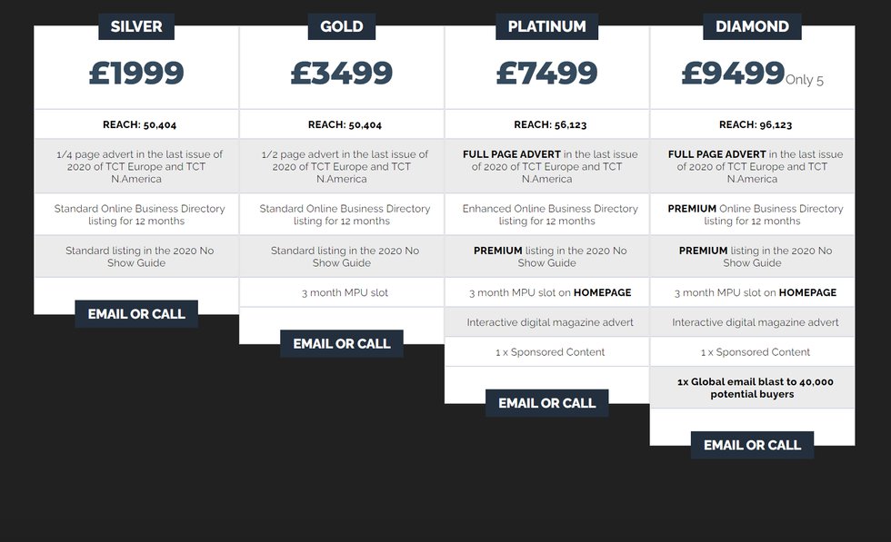 Exclusive Packages for 2021