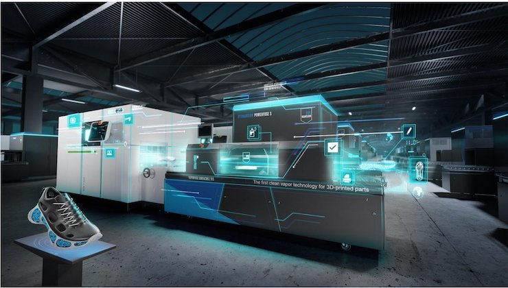 Siemens Dyemansion      Digital reference factory for a footwear production. - Siemens