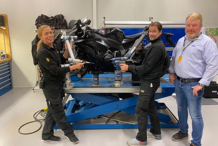 Öhlins Racing was presented with a new FARO 8-Axis QuantumS ScanArm System.