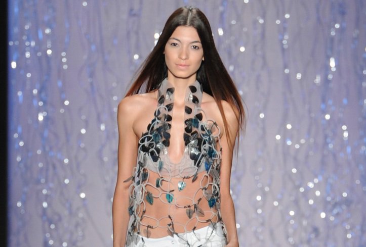 Camilo Alvarez      Leaf-like accessory top created using Stratasys multi-material 3D printing.