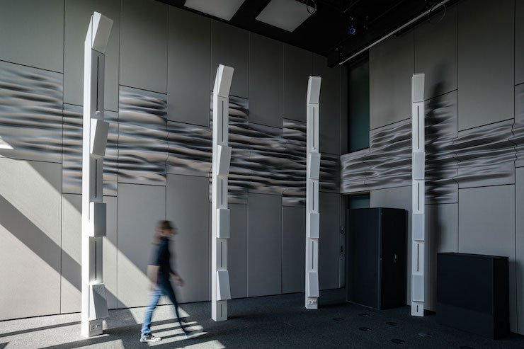 3D printed acoustic diffusion panels are completely customisable.