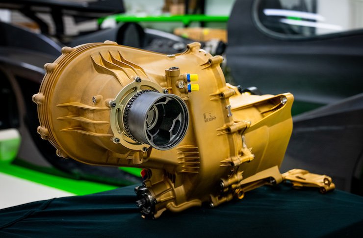 An 8 speed sequential, 68kg, additively manufactured from grade 23 titanium; the Rodin Cars gearbox is designed to set a new standard in automotive manufacturing. (Image courtesy of Rodin ...