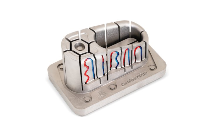 Certified M789 3D printed mould insert.