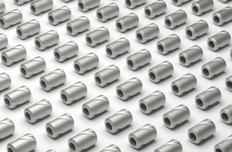 Binder jetting enables the production of cams oil and gas or chemical processing applications in a single printing step.