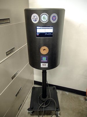 Worlds Protect COVID-19 breathalyser kiosk.