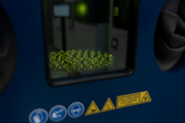 Titanium parts being printed - TRUMPF