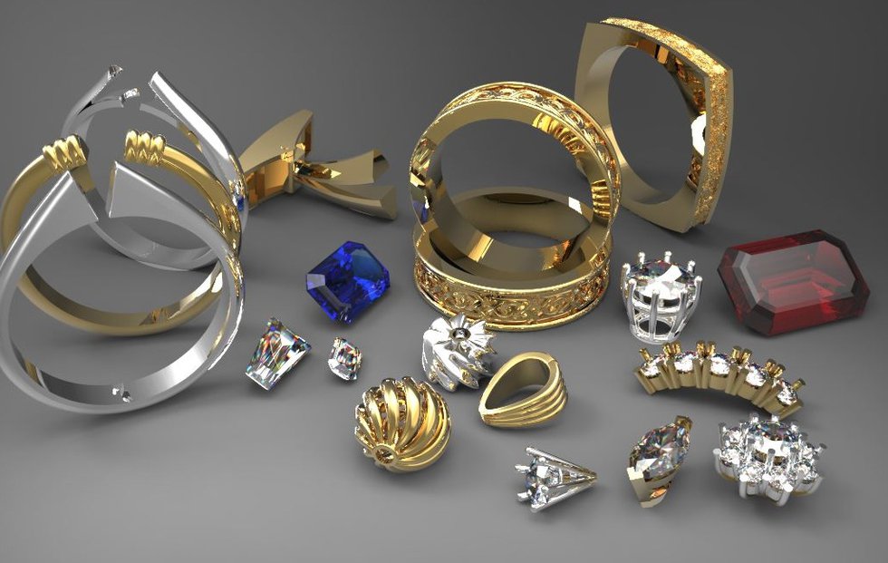 Delcam jewellery renders
