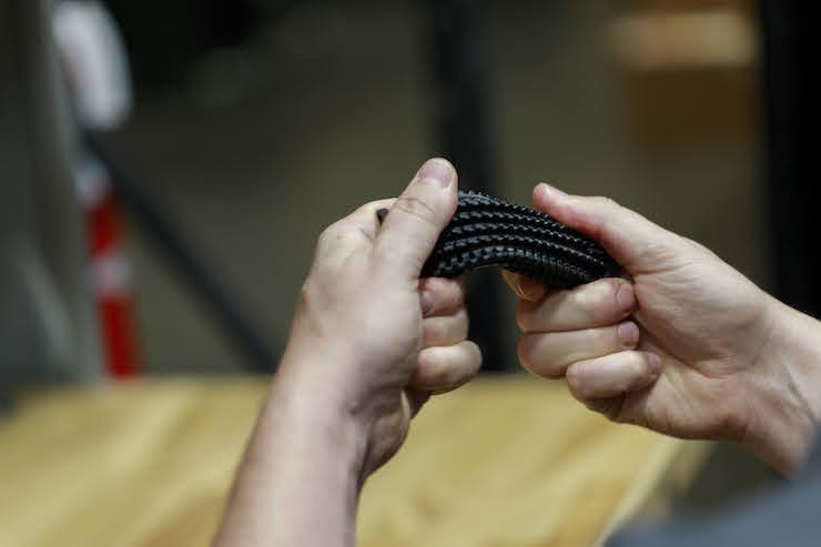 Part printed in xFLEX 402-Black. - Nexa3D