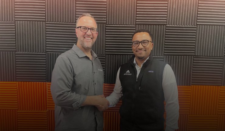 Jay Dinsmore and Joe Calmese celebrated joining forces after the New Year. - ADDMAN/Dinsmore