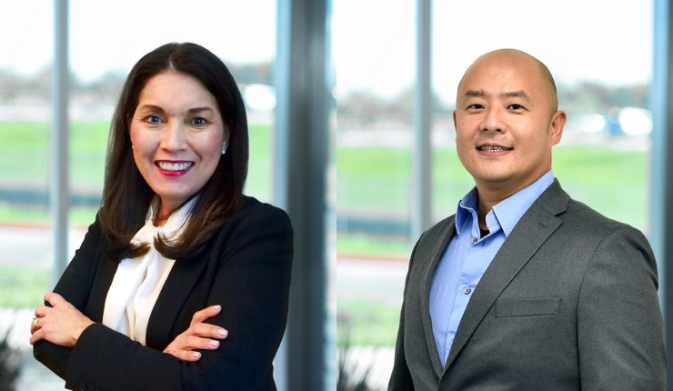 Essentium CFO Edna Garcia, left, and COO Will Chiang, right. - Essentium
