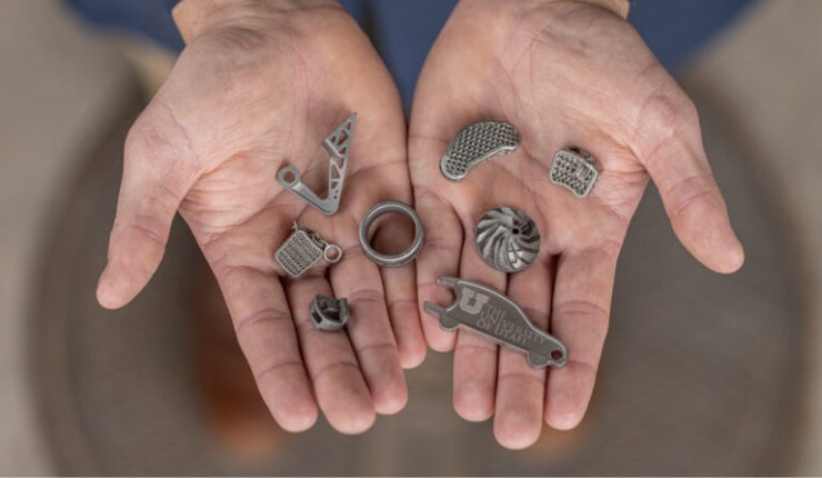 Examples of 3D printed titanium parts from IperionX - IperionX