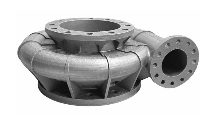 A volute 3D printed in Haynes 214 - Velo3D