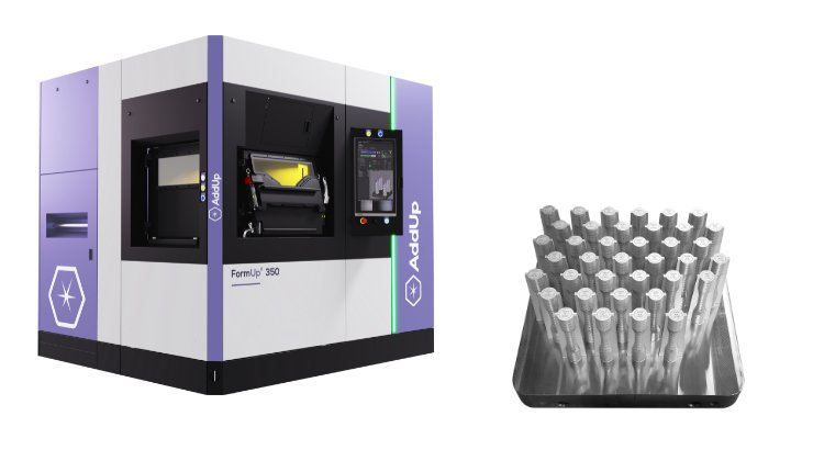 FormUp 350 (left) Part printed in IN-718 (right) - AddUp