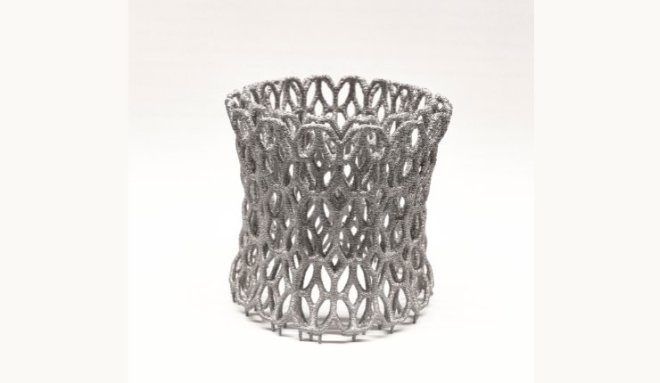 6K Wayland - 1      6K Additive’s UniMelt produced tungsten powder was used to create this intricate lattice structure on Wayland Additive’s NeuBeam-enabled Caliber3 AM platform.