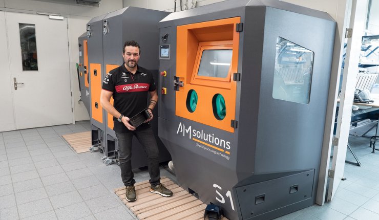 Sauber's Vitor Sousa with the S1 - AM Solutions/Sauber Technologies