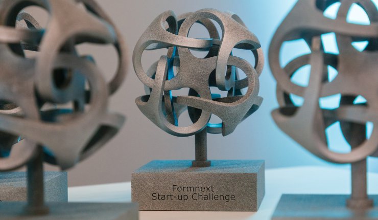 The 3D printed trophy awarded to the winners. - Formnext