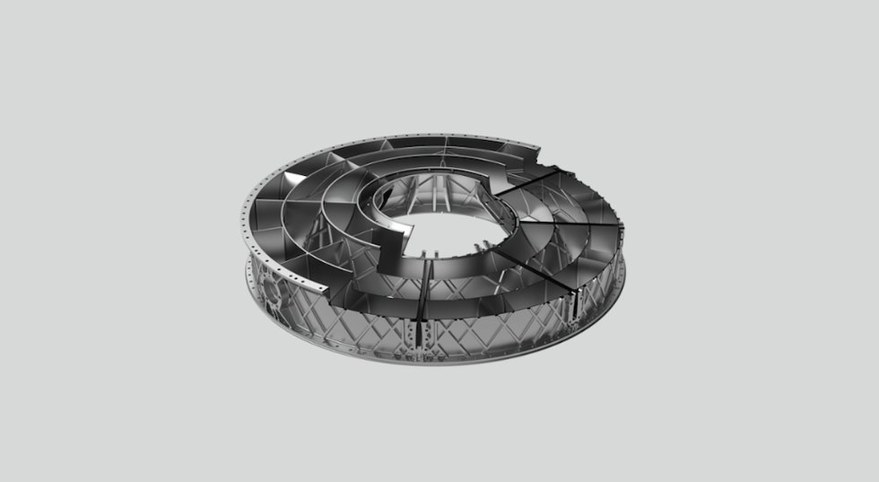 Intermediate compressor case 3D printed on the BLT-S1500 system