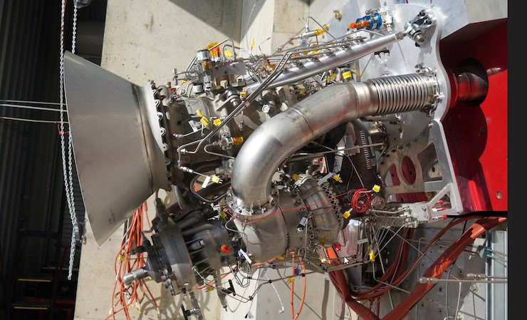 Ripley engine on test stand at Ursa Major HQ. - Ursa Major