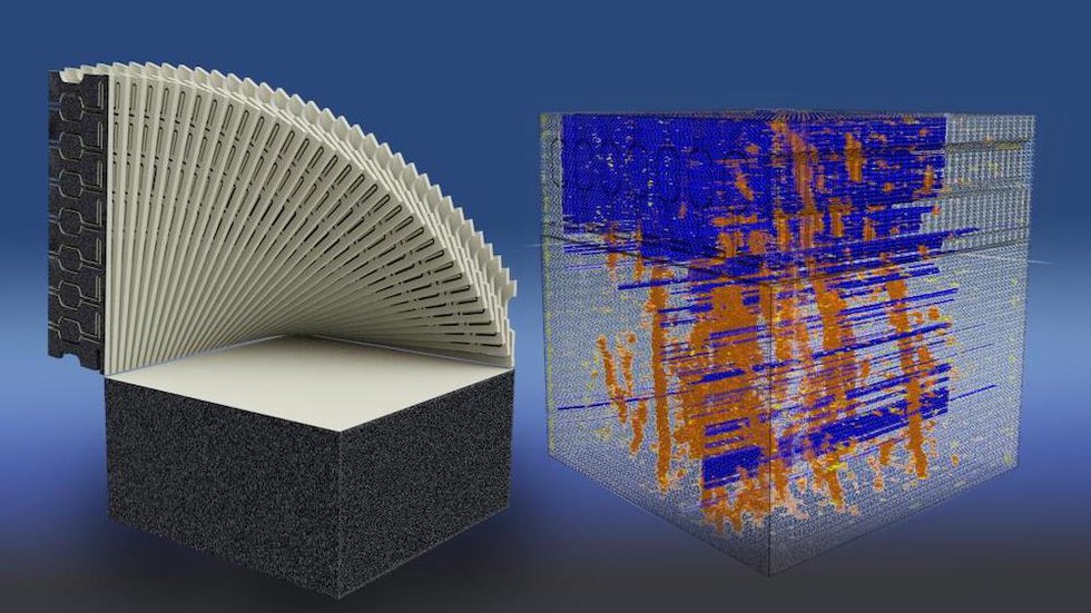 3D printed part sliced into small test pieces and digital model by ORNL - ORNL, U.S. Dept. of Energy