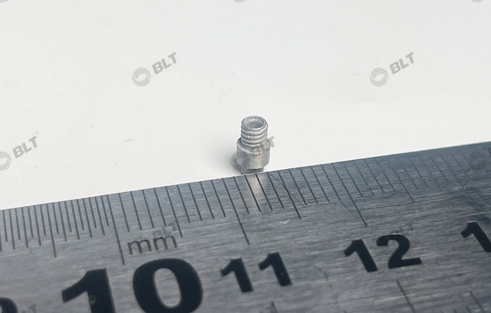 BLT stainless steel threaded micro 3D printed part - BLT