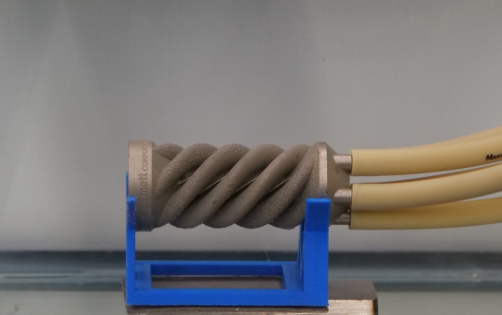 3D printed filtration component - Mott/Renishaw