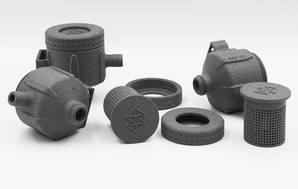 Parts 3D printed in SAF PP - Tri-Tech 3D