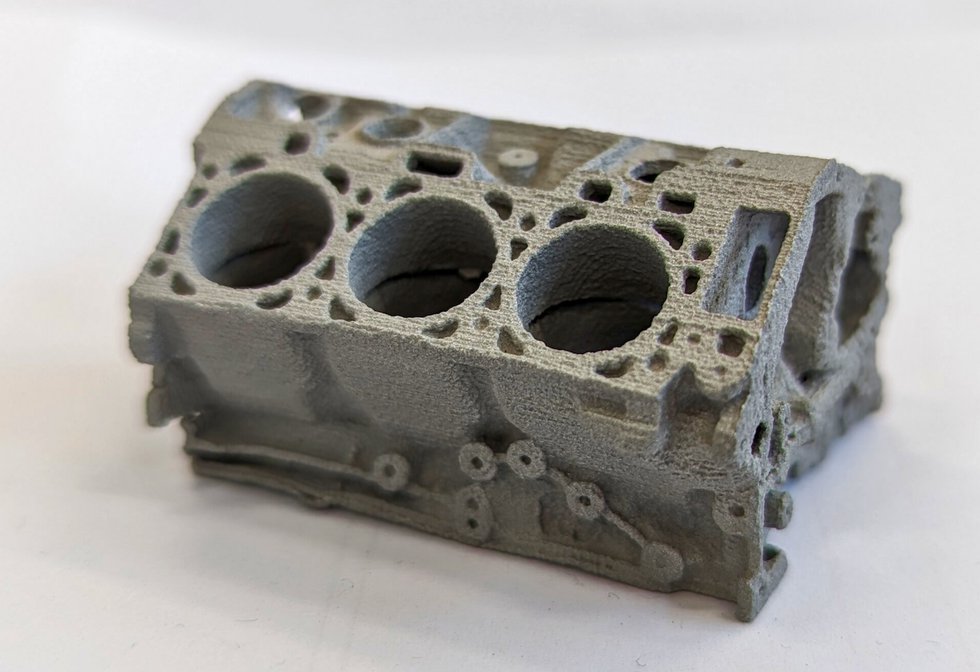 Metal binder jet printed aluminium part - Atomik AM