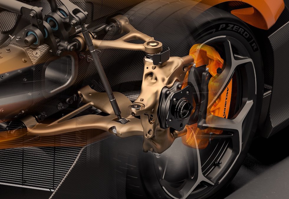 McLaren 3D printed suspension hardware - McLaren