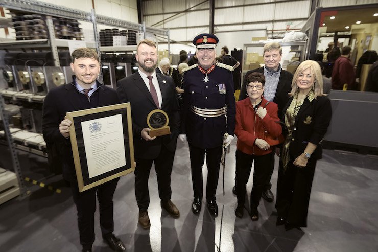 Tim Cox, Lord Lieutenant of Warwickshire, was welcomed to RYSE 3D's factory as part of the King’s Award celebrations. - RYSE 3D